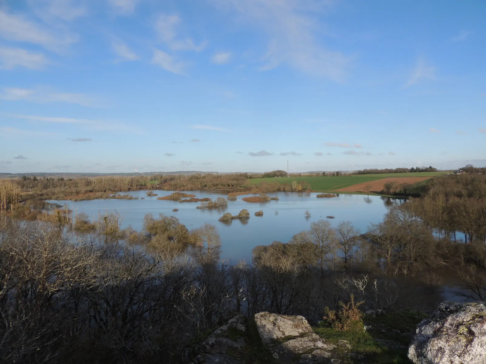 Vue du lieu d'un marais, depuis le rocher du veau